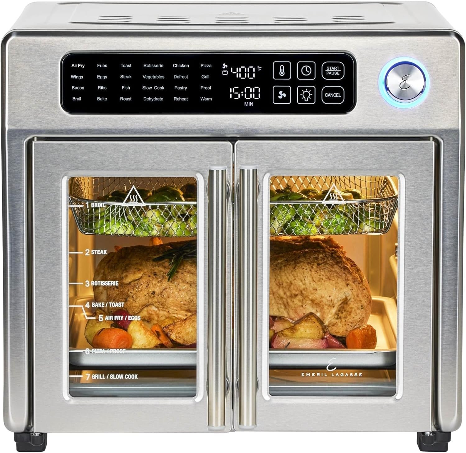 GULFSIDE Toaster Oven Air Fryer Combo 1800-Watt 10 Functions